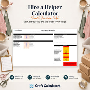 Hire a Helper Calculator spreadsheet by Craft Calculators for handmade sellers