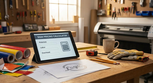 Sign pricing calculator for small sign shops