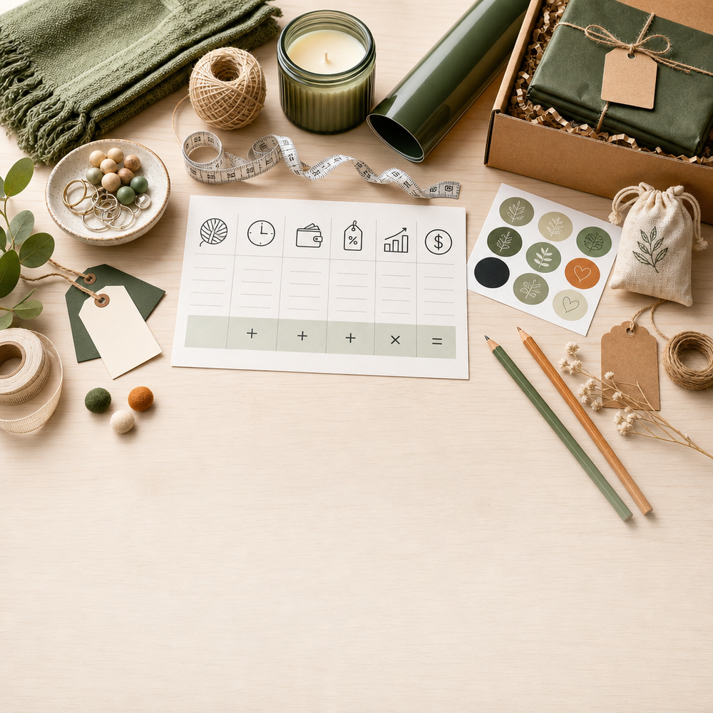 Craft Pricing Formula: Materials, Labor, Fees, Markup, and Profit