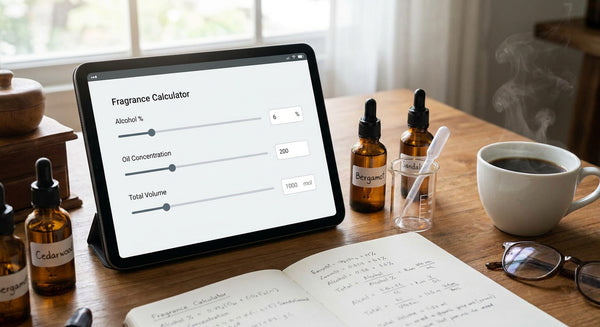 Fragrance calculator for perfume and cologne making