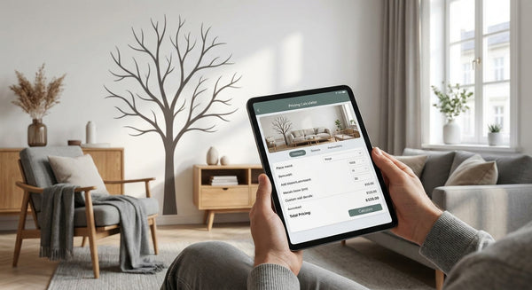 Vinyl decal pricing calculator for wall decor