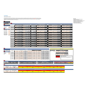 Screenshot of the Advanced Adhesive Vinyl Decal Pricing Calculator illustrating editable features in Google Sheets and Excel.