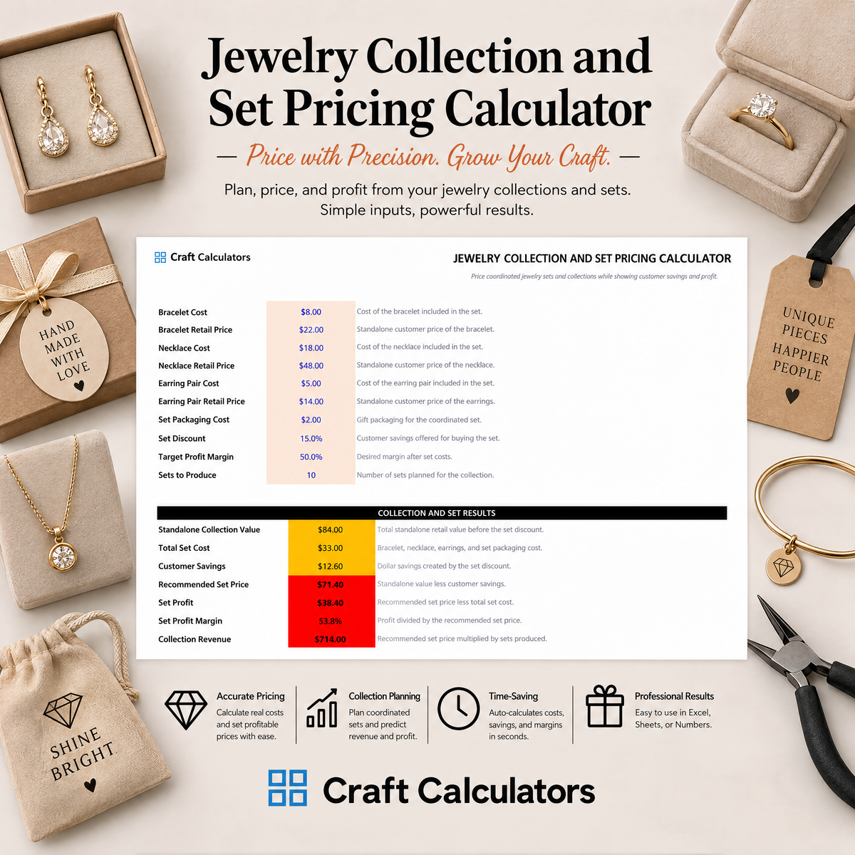 Jewelry Collection and Set Pricing Calculator