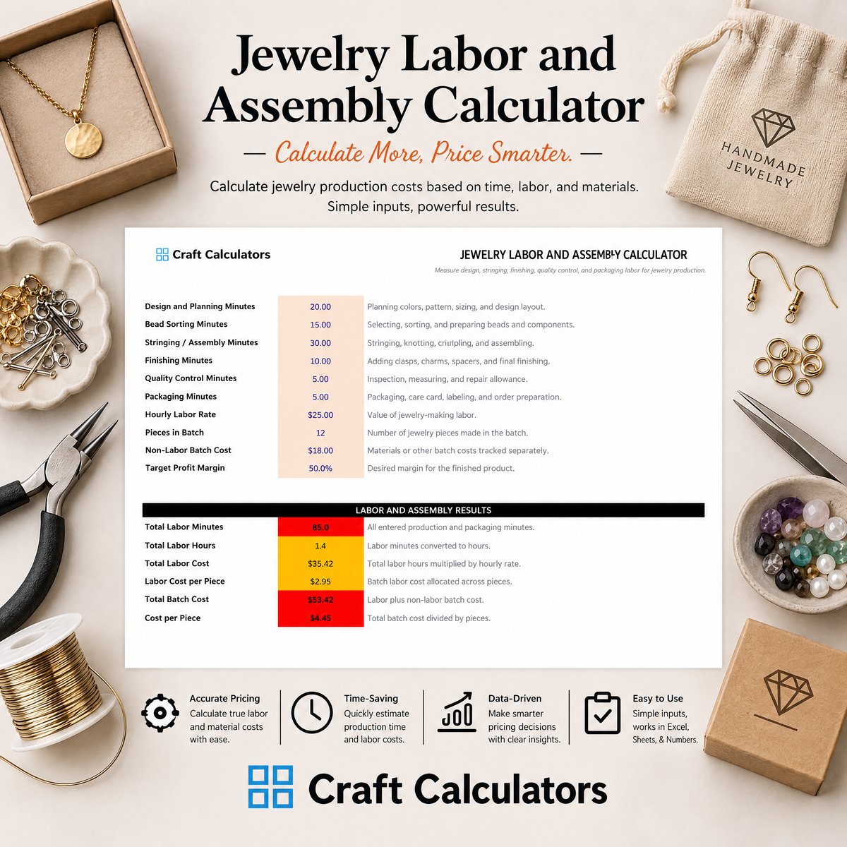 Jewelry Labor and Assembly Calculator