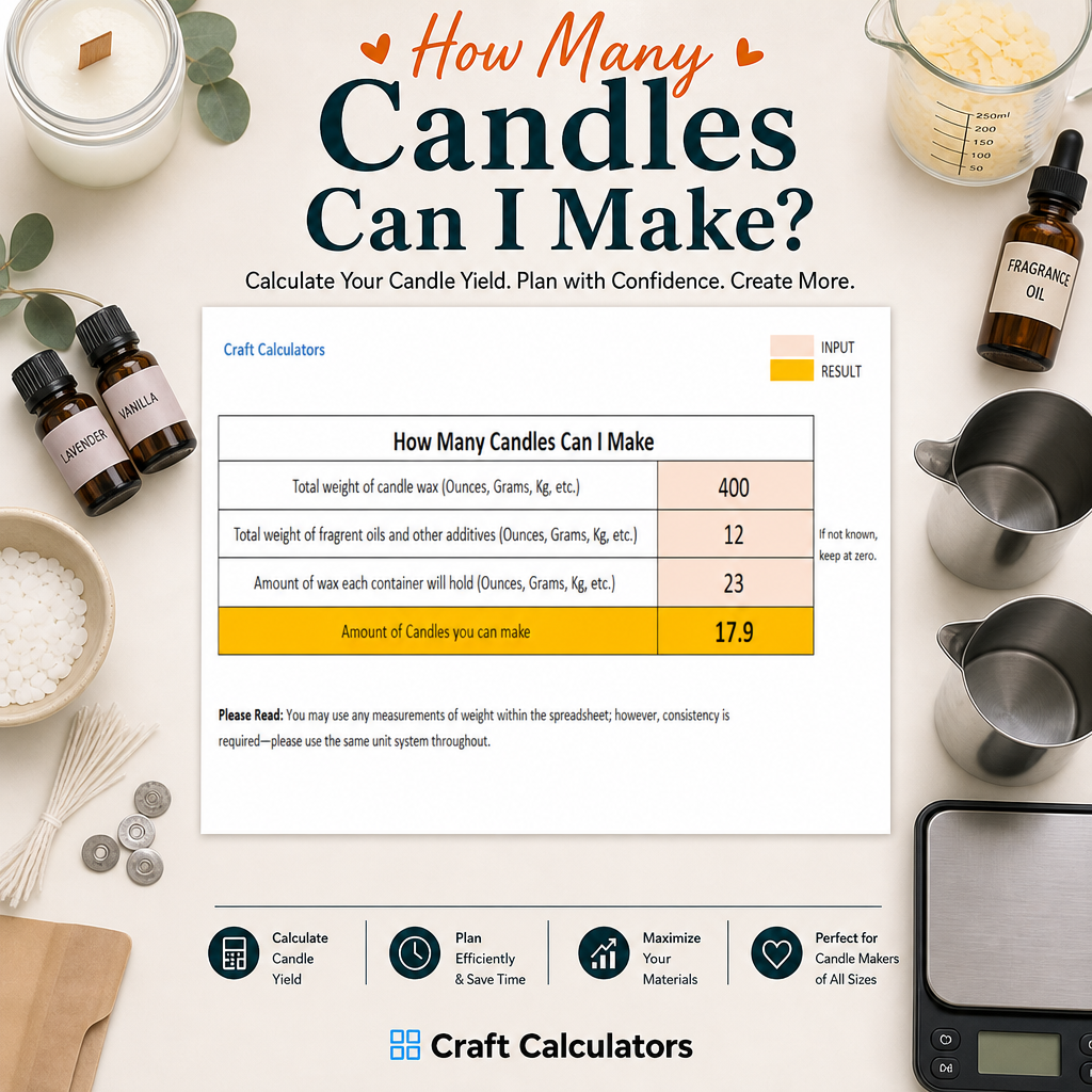 Candle Quantity Spreadsheet Calculator