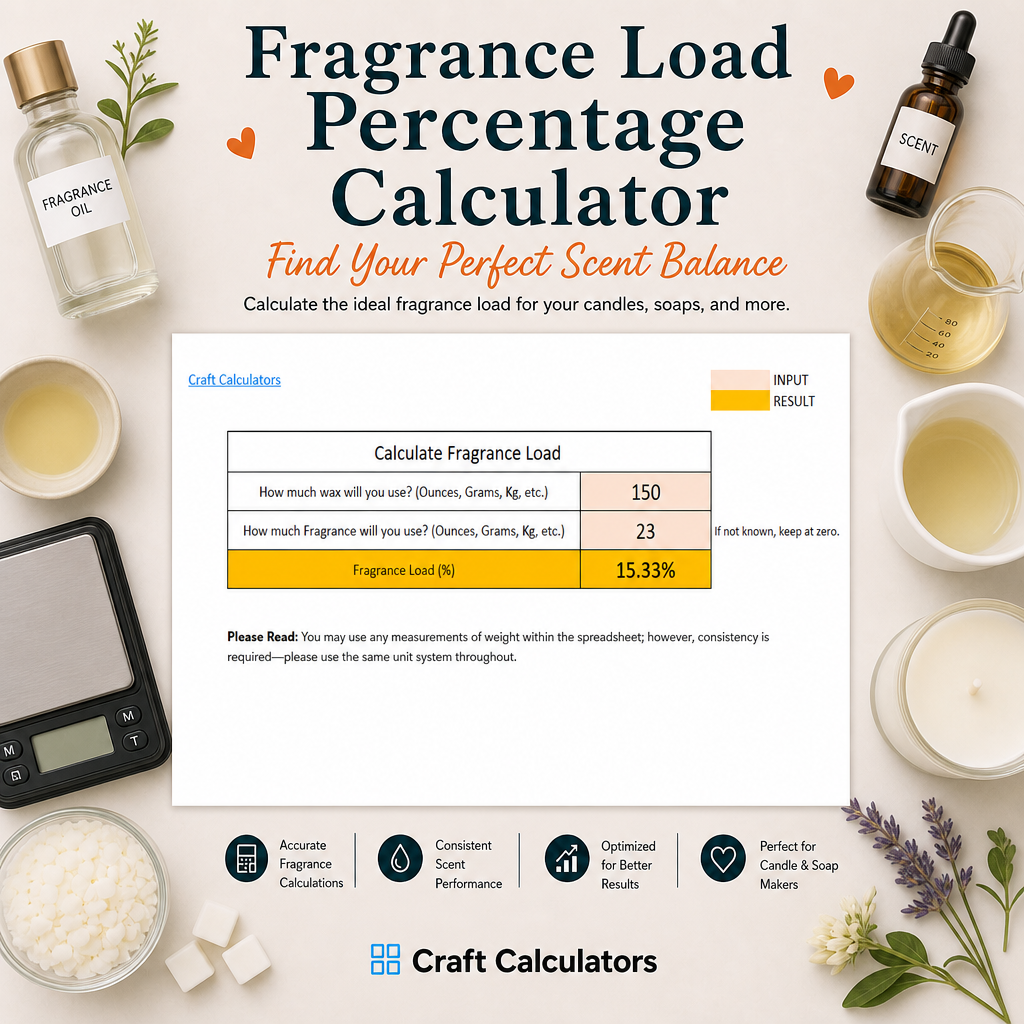 Fragrance Load Spreadsheet Calculator