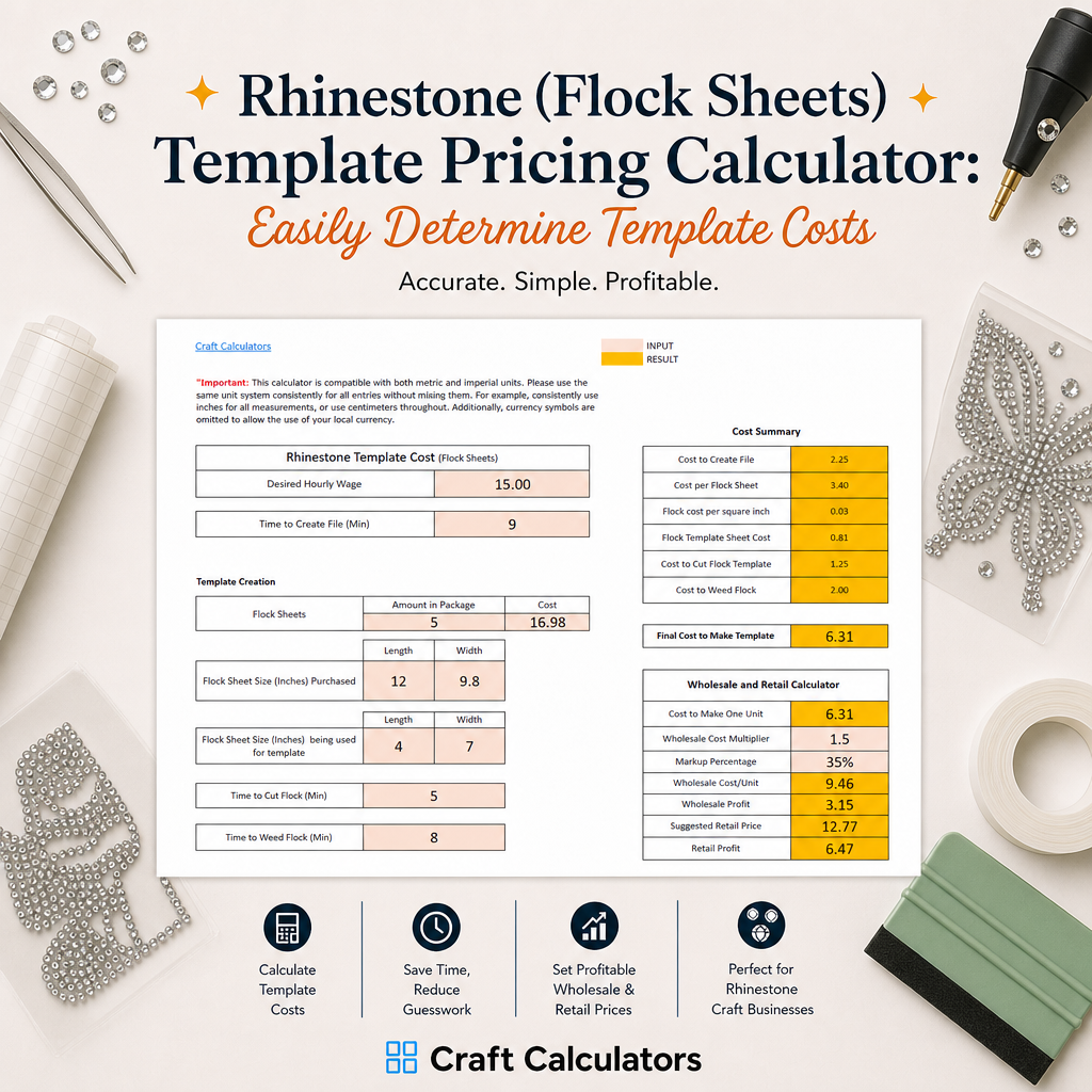 Flock Sheet Rhinestone Template Spreadsheet