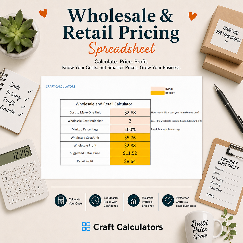 Wholesale & Retail Pricing Spreadsheet
