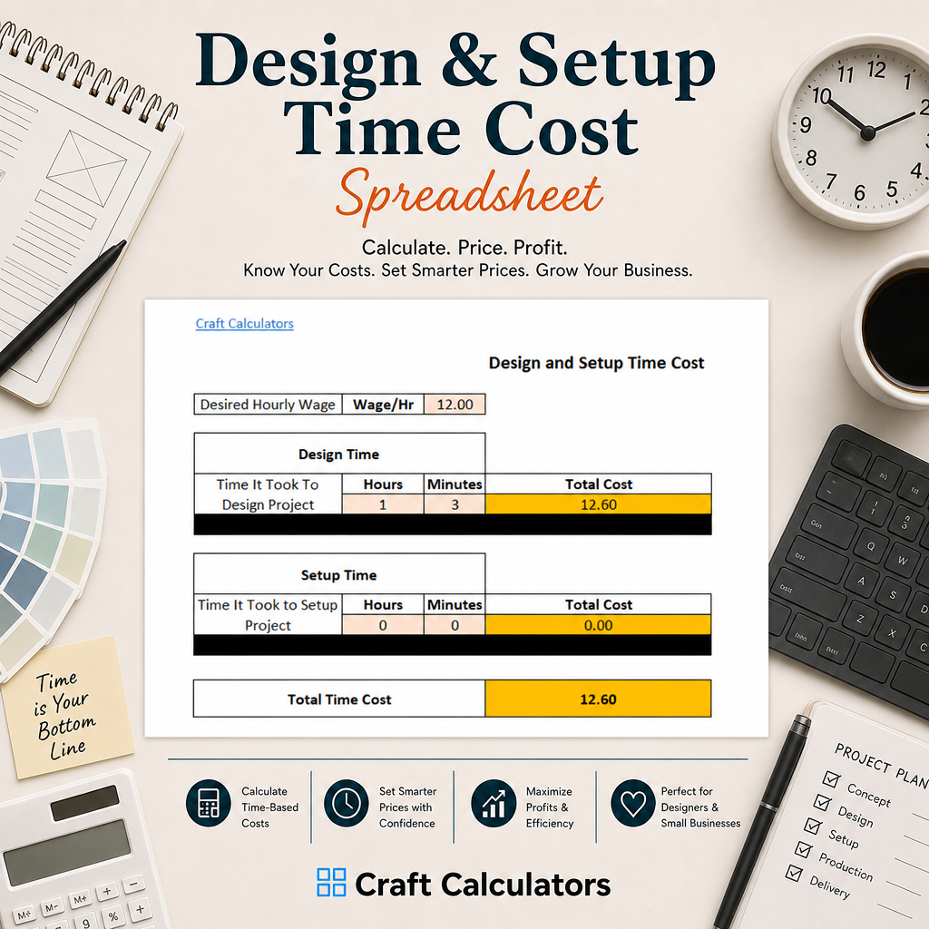 Design & Setup Time Cost Spreadsheet