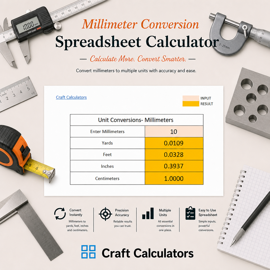 Millimeter Conversion Spreadsheet Calculator