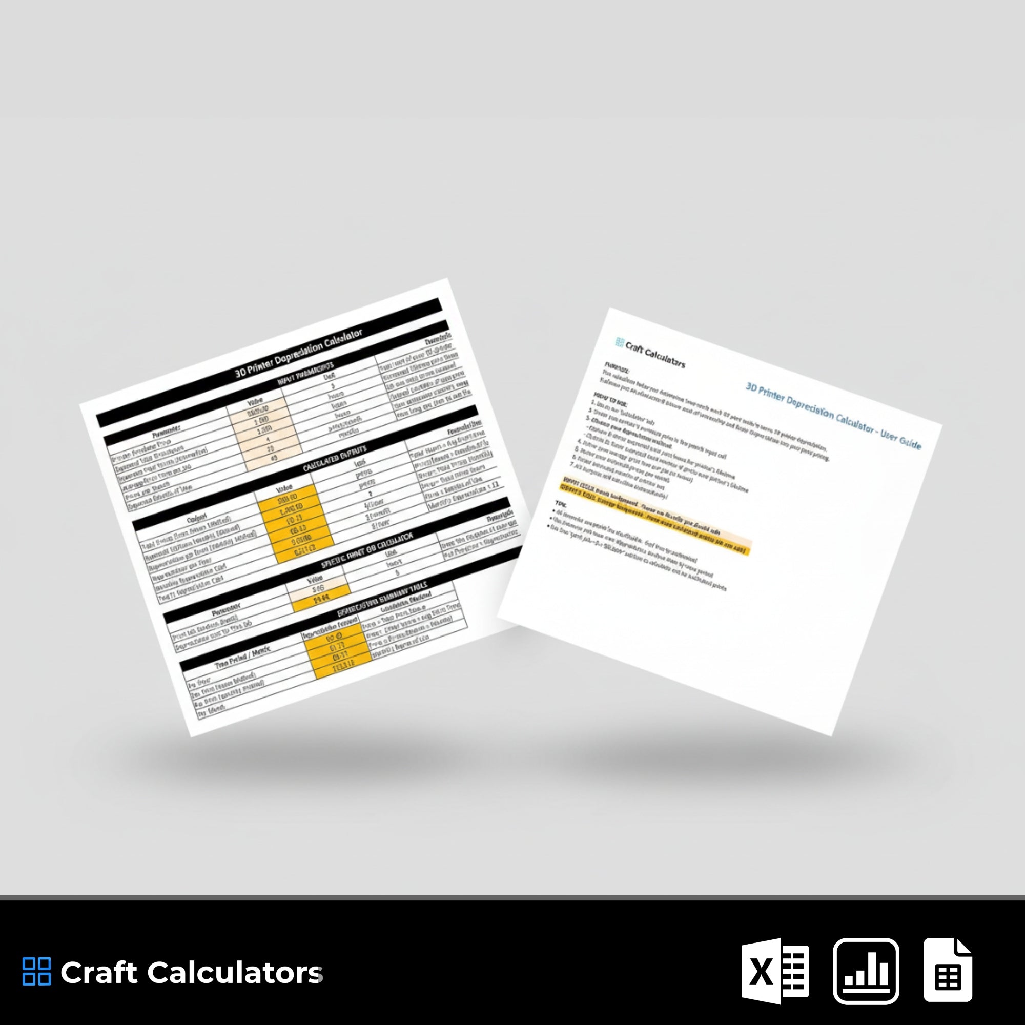 3D Printer Depreciation Calculator
