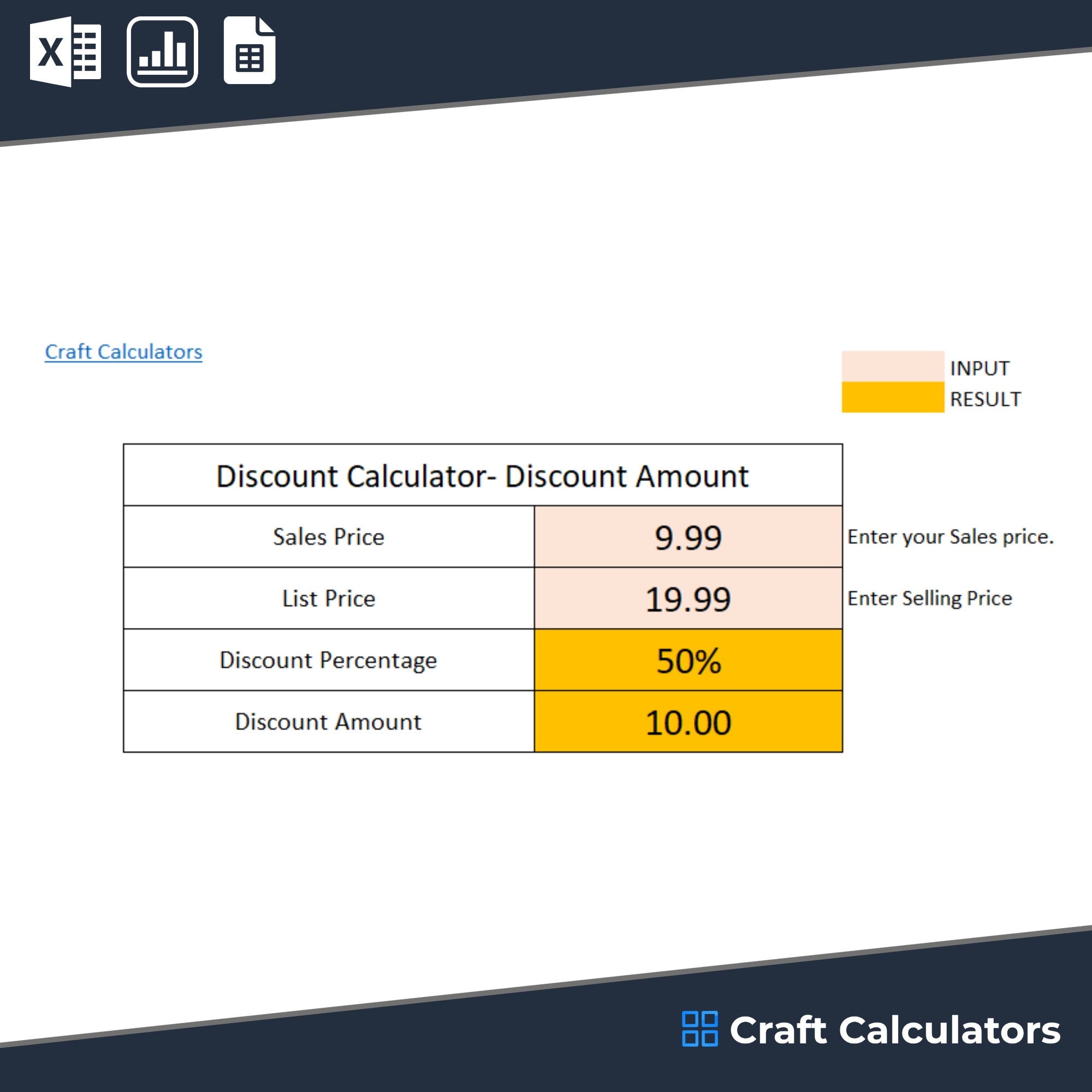 Discount Amount Calculator: Calculate Discount from Sales Price and List Price