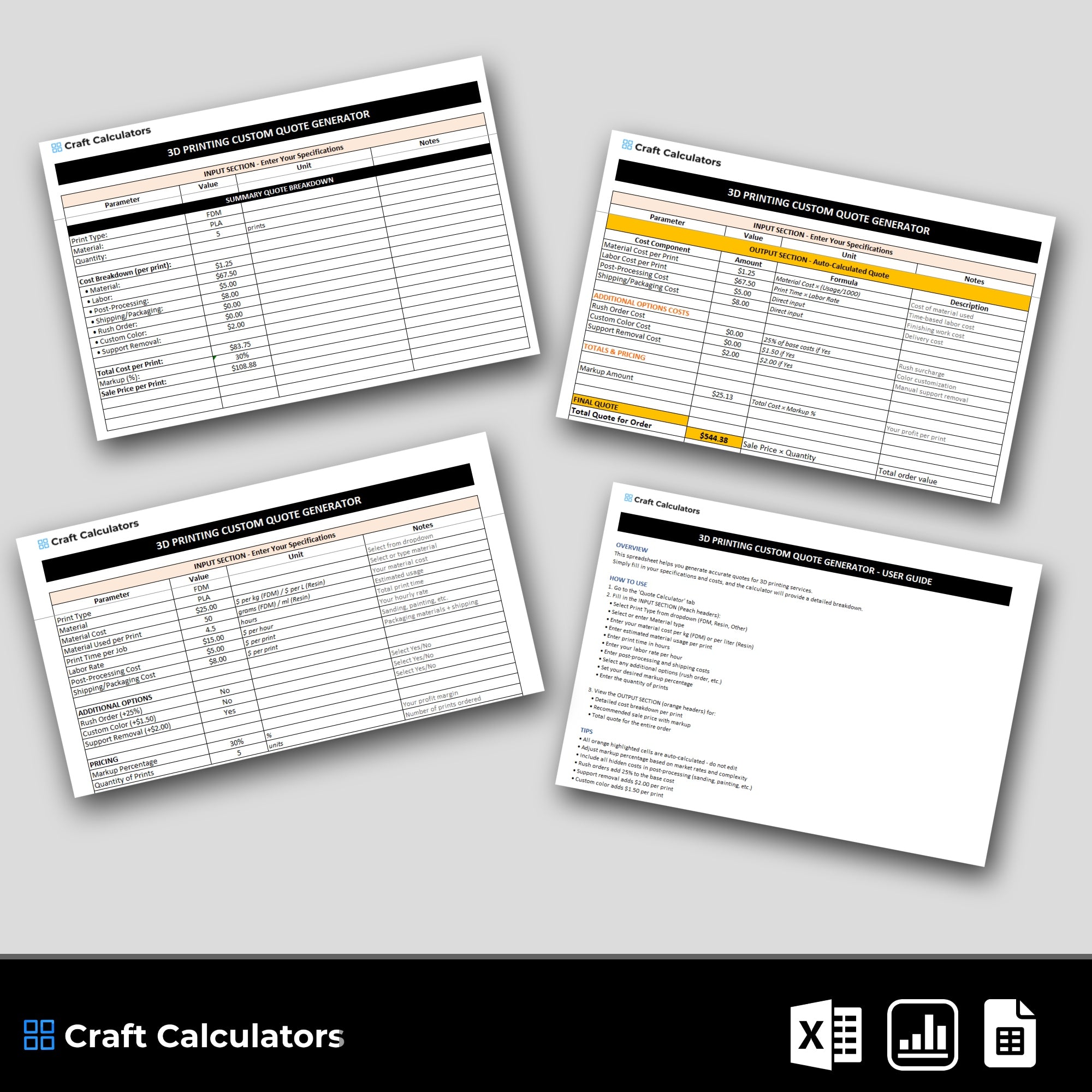 3D Printing Quote Generator
