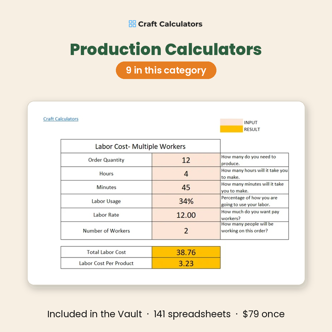 Production and labor calculators - 9 in this category