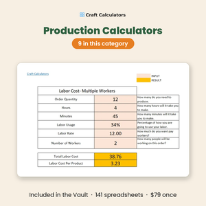 Production and labor calculators - 9 in this category