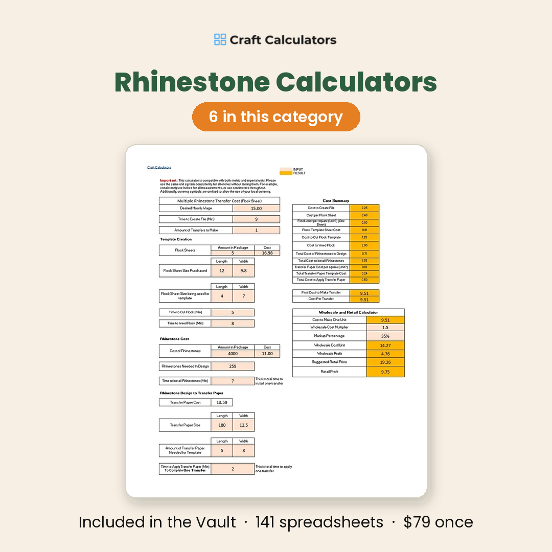 Rhinestone calculators - 6 in this category