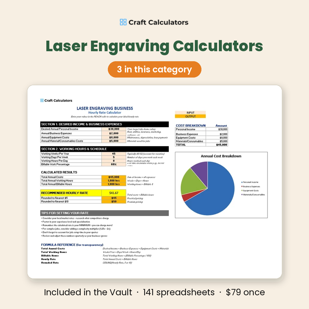 Laser engraving calculators - 3 in this category