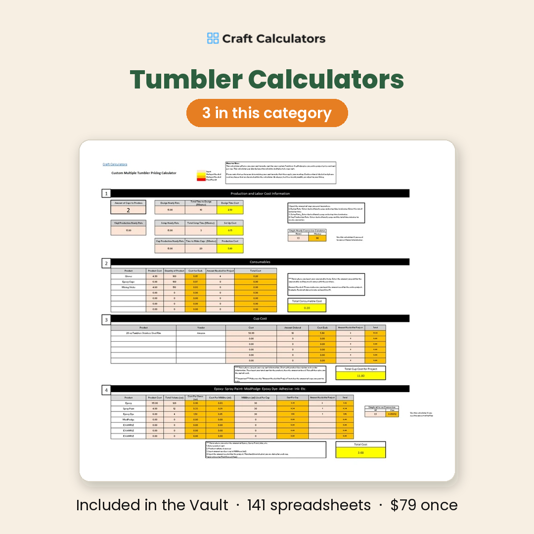 Tumbler calculators - 3 in this category