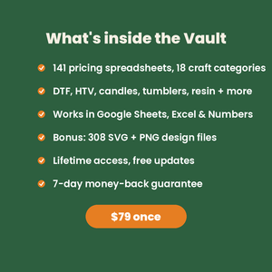What's inside the Vault - 141 spreadsheets, lifetime access