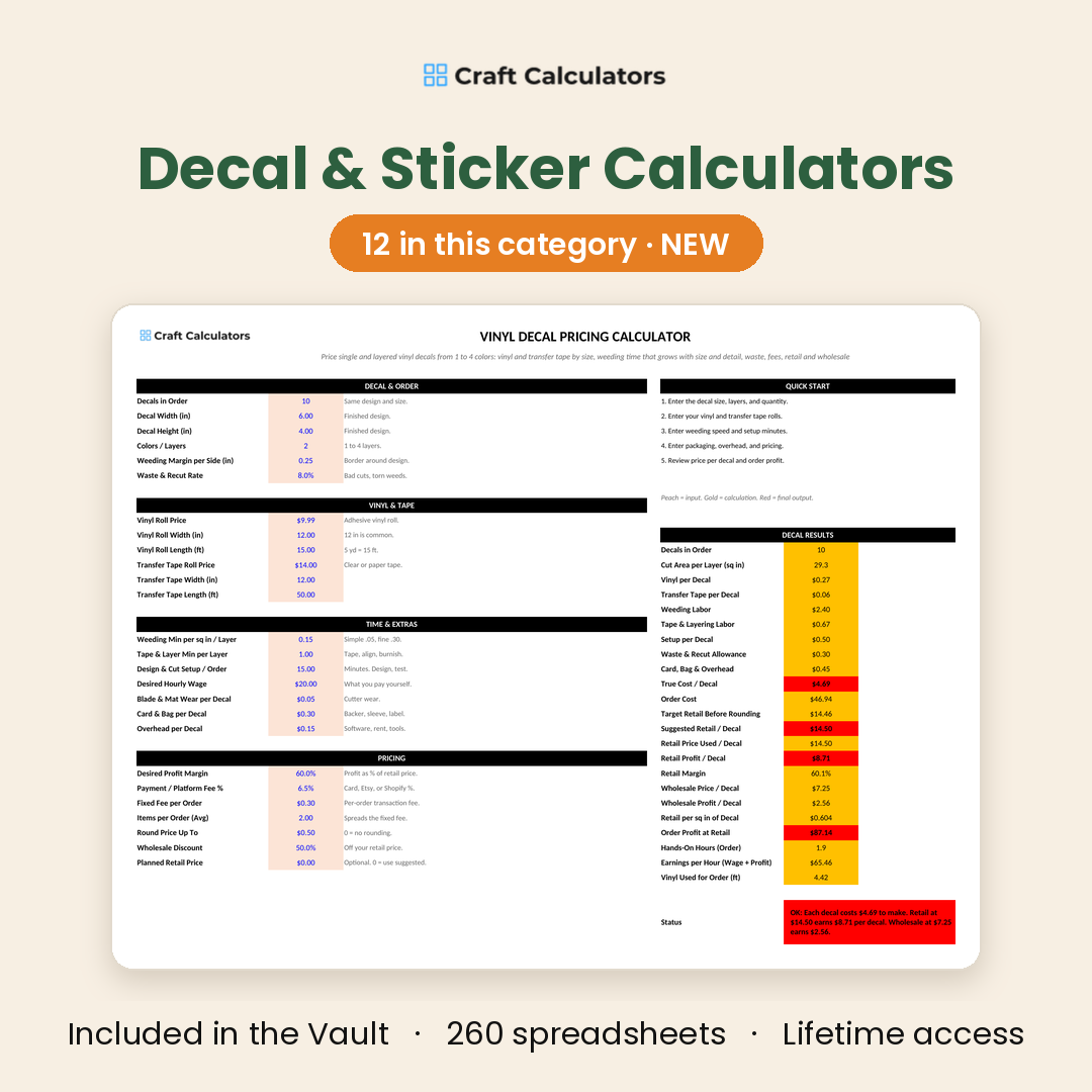 Decal and sticker calculators - 12 in this category, new