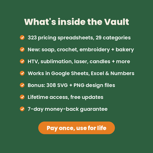 What's inside the Vault - 323 spreadsheets, 29 categories, lifetime access