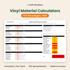 Vinyl material calculators - 12 in this category, new